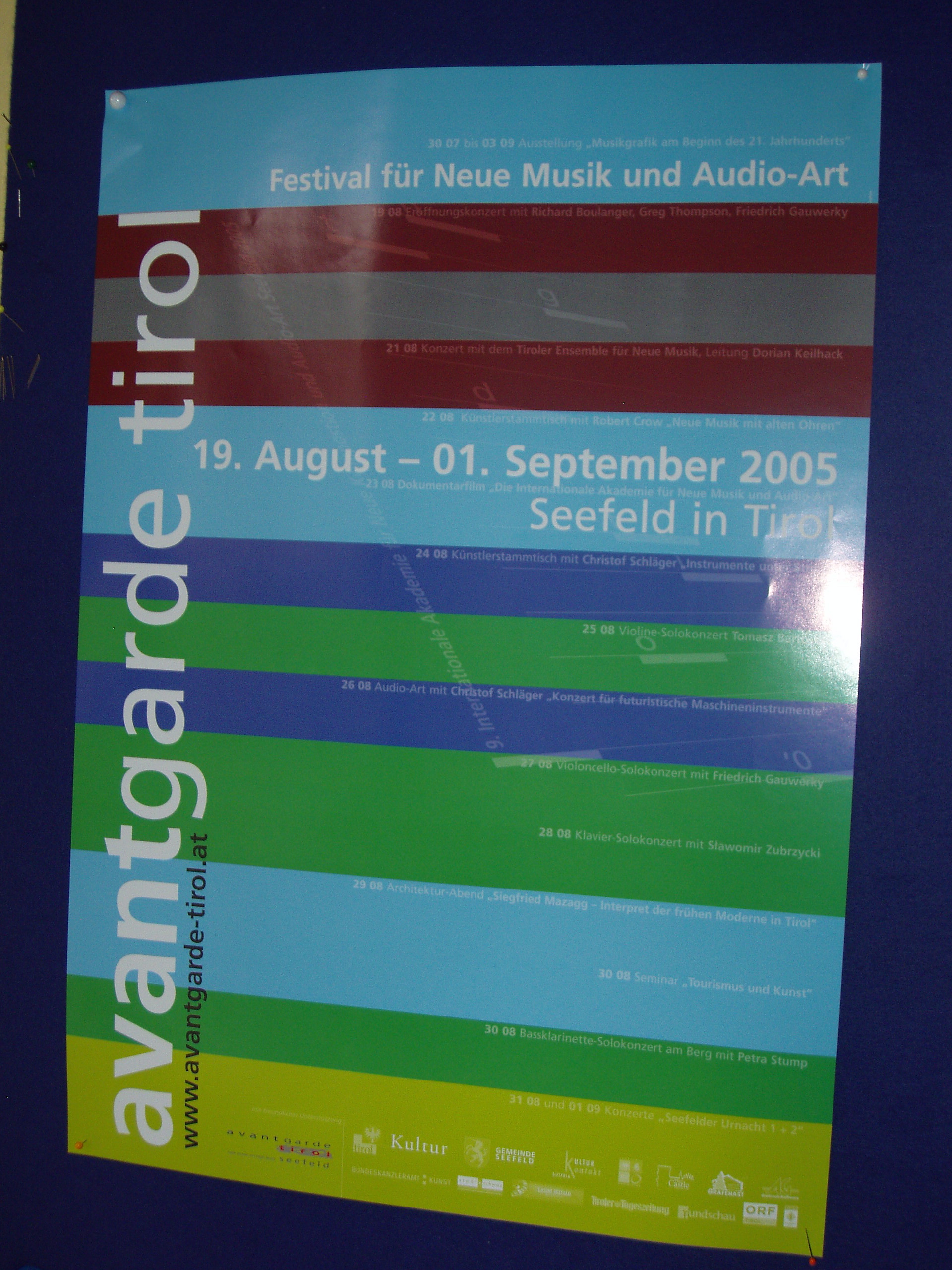 Avantgarde Tirol festival poster